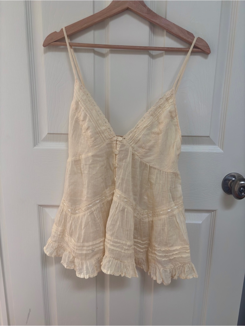 Kimchi Blue Cream Babydoll Top